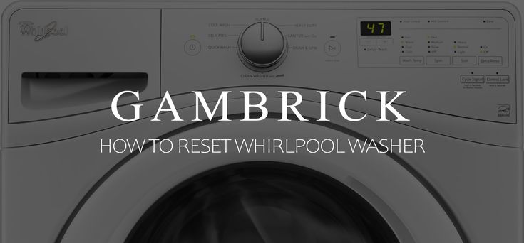 how to reset whirlpool duet dryer