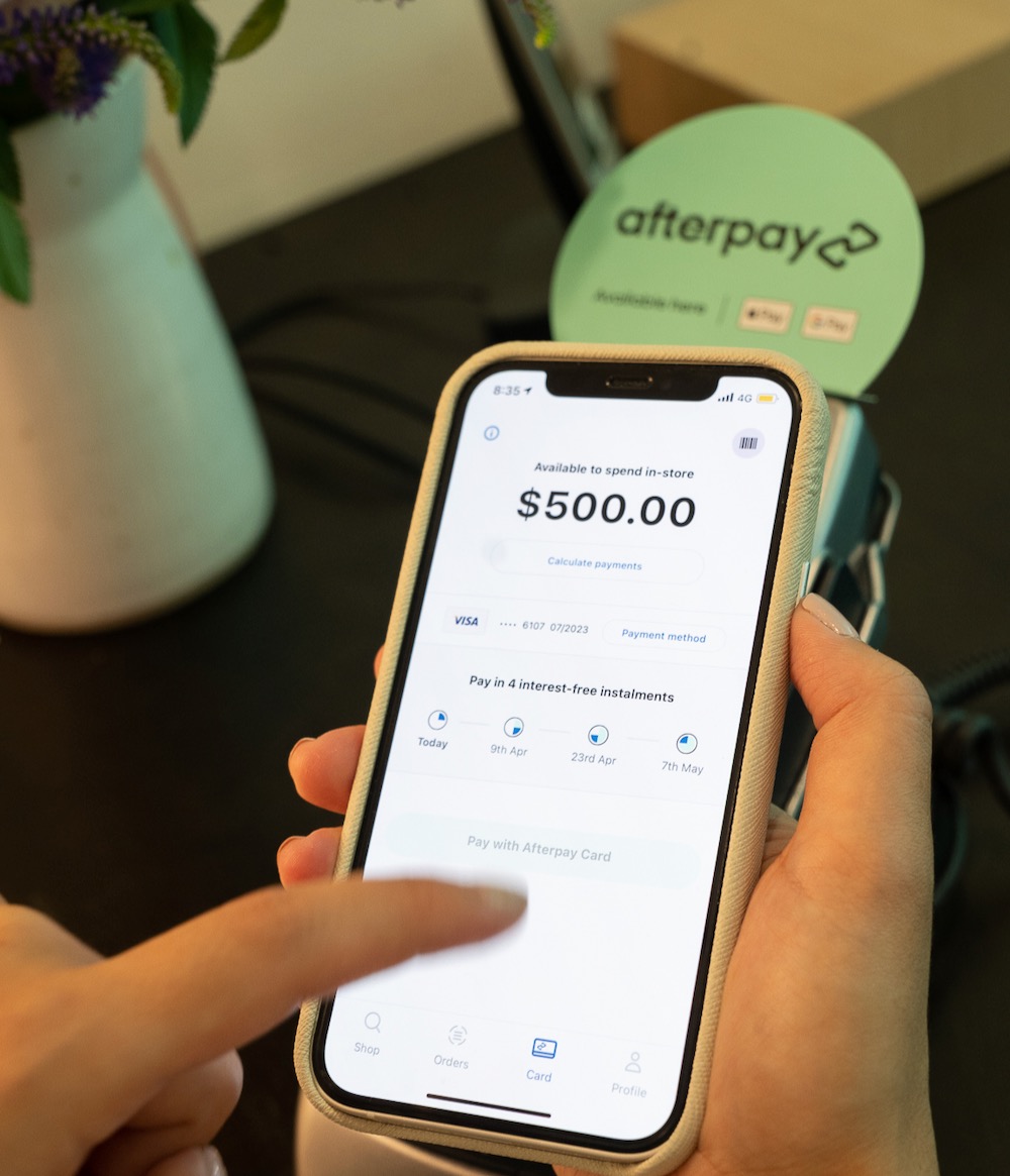 how to set up afterpay card on iphone