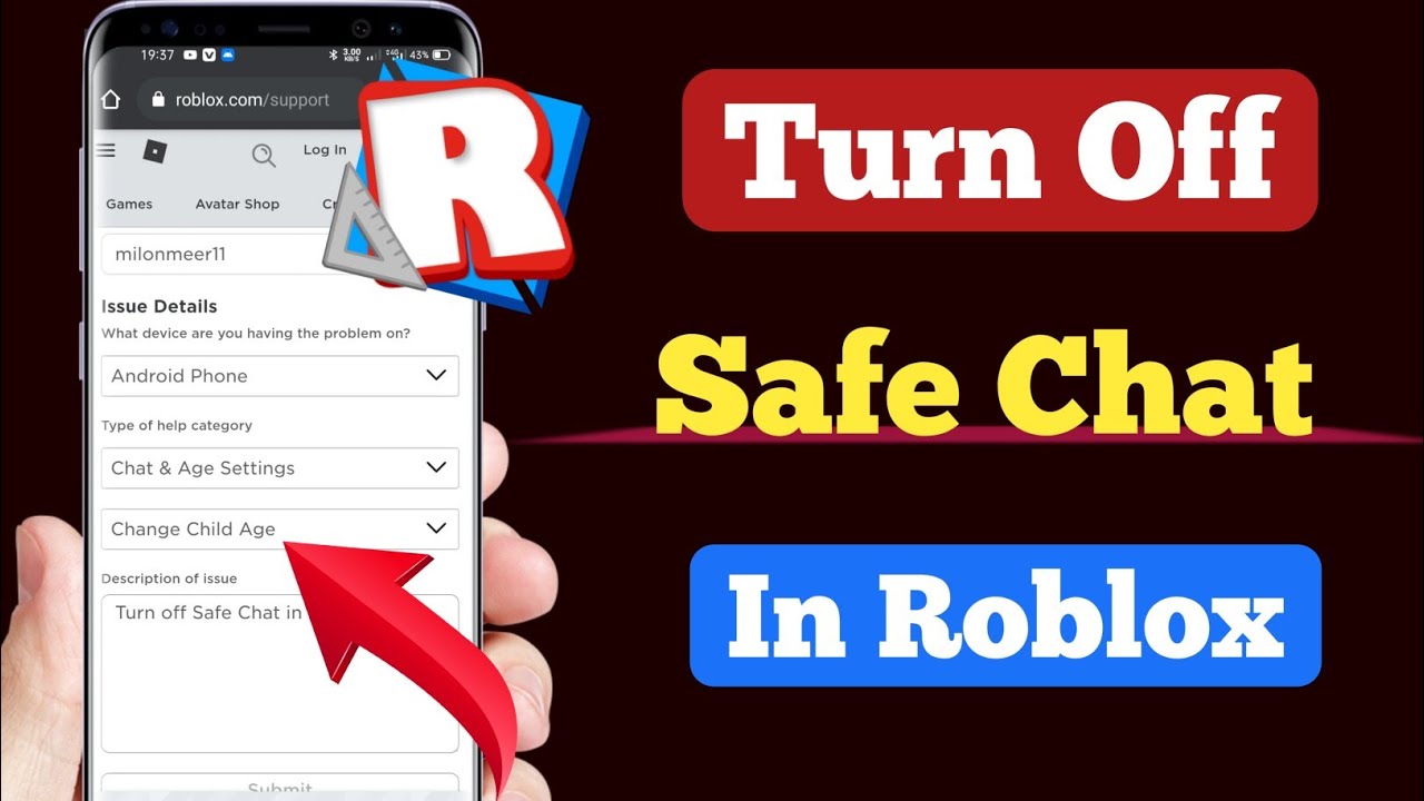 how to turn off safe chat in roblox