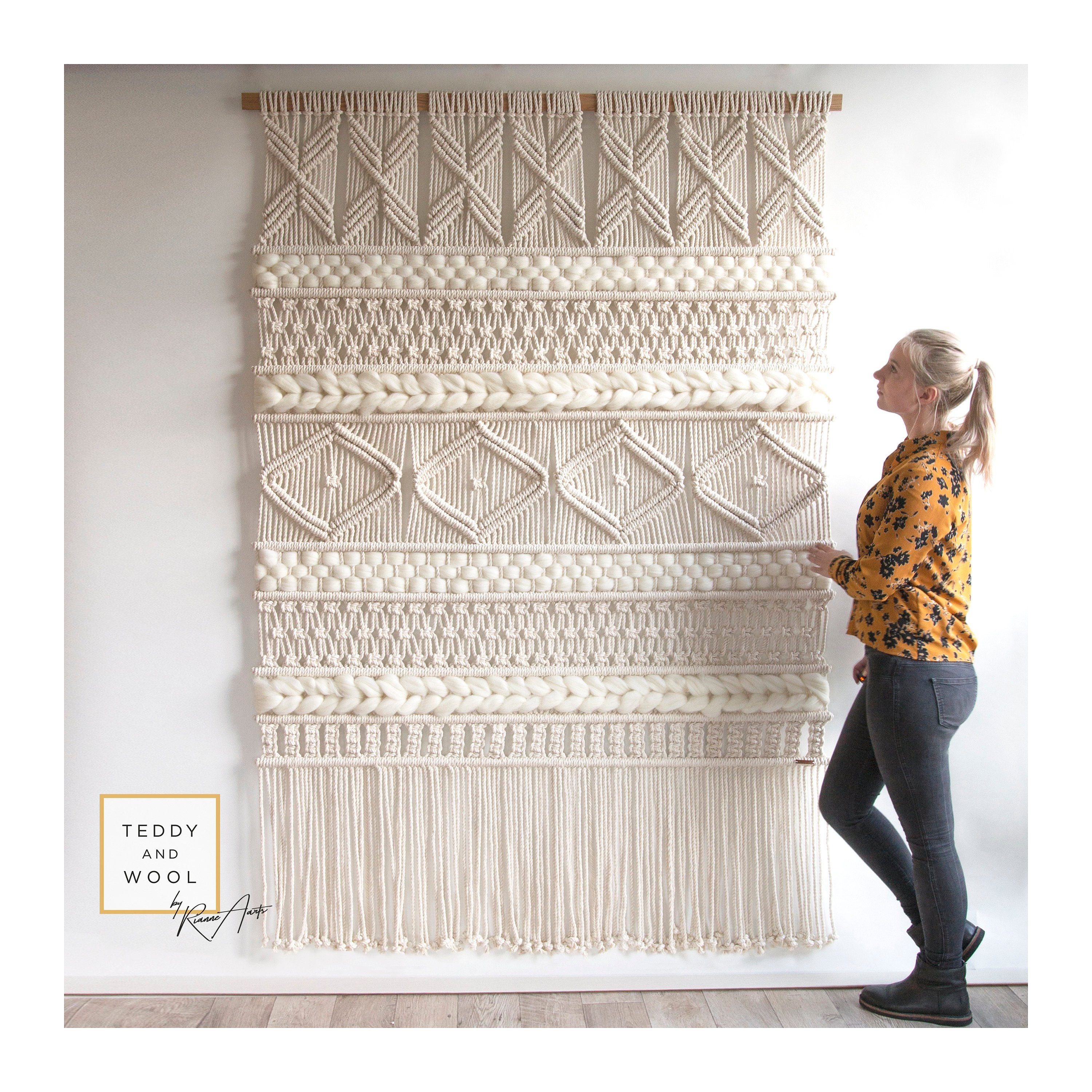 huge macrame wall hanging