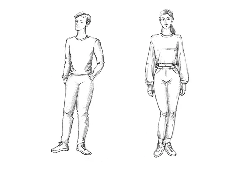 human line drawing