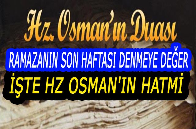 hz osman usulu hatim