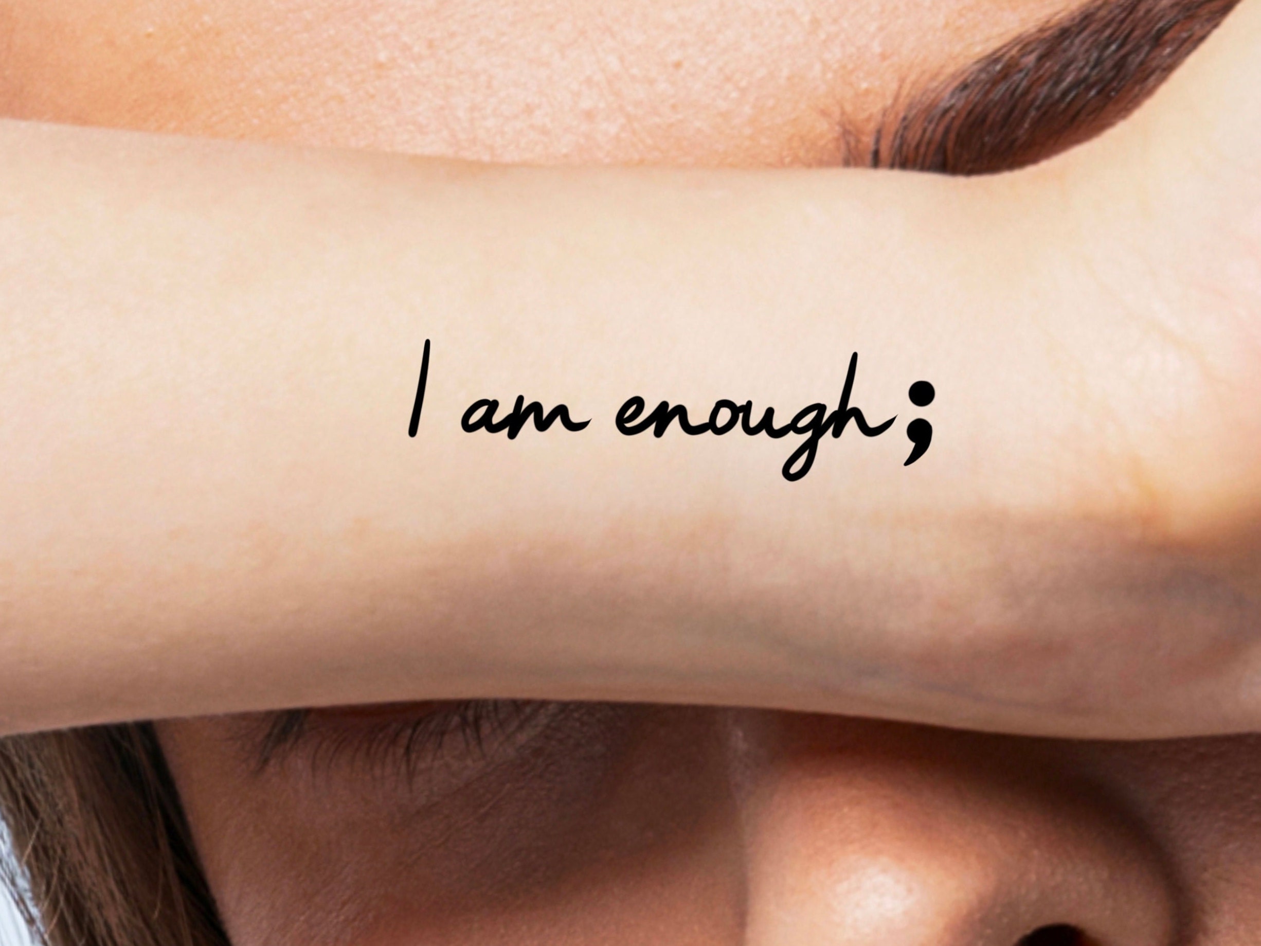 i am enough wrist tattoo