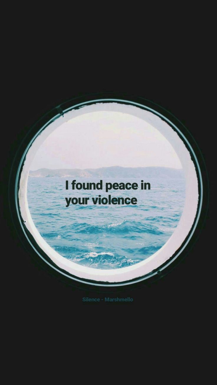 i found peace in your violence song