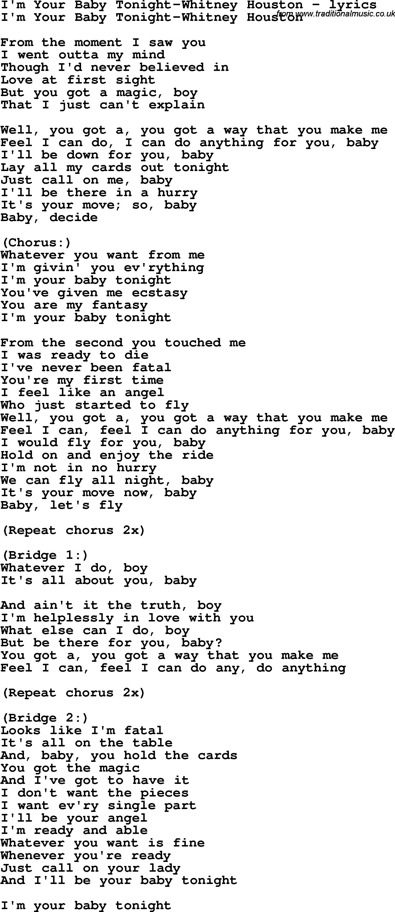 i ll be your baby tonight lyrics