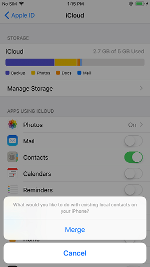 icloud contacts