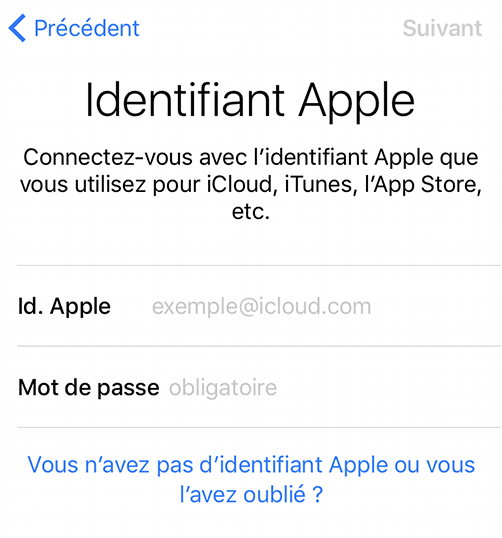 icloud identifiant