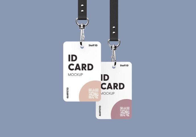 id card mockup psd free