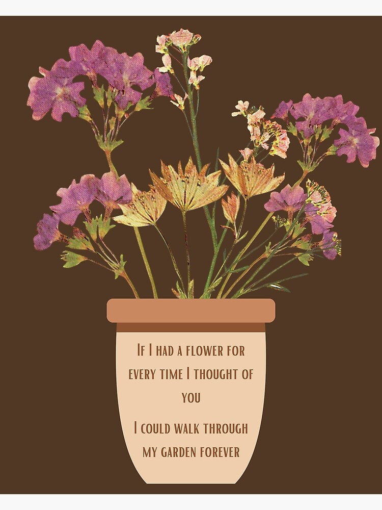 if i could plant a flower for everytime