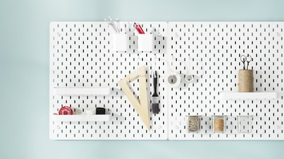 ikea desk organiser wall