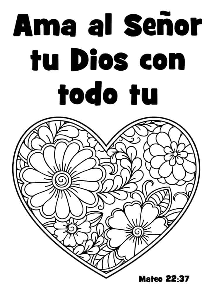 imagenes para colorear del amor de dios