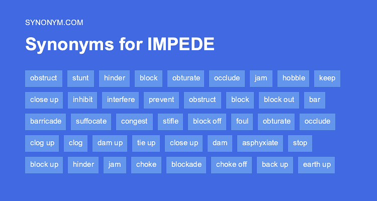 impeding synonym