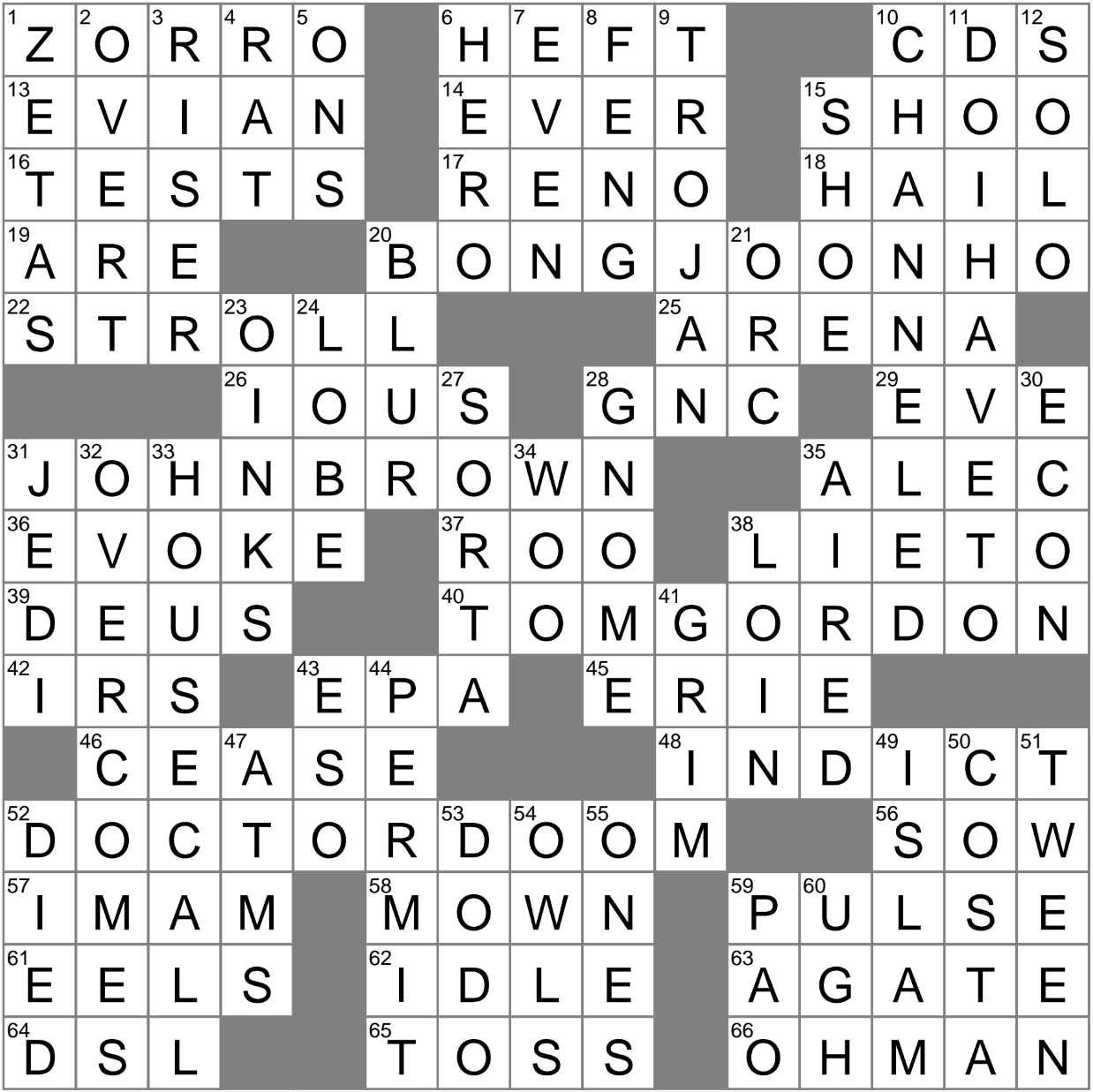 indicting crossword clue