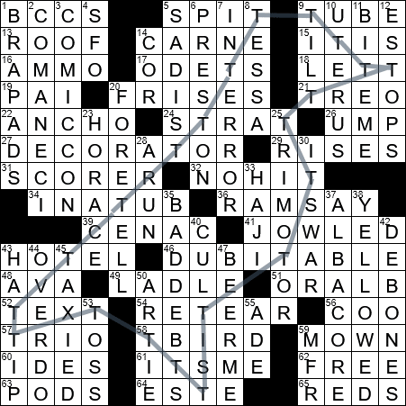 informs crossword clue