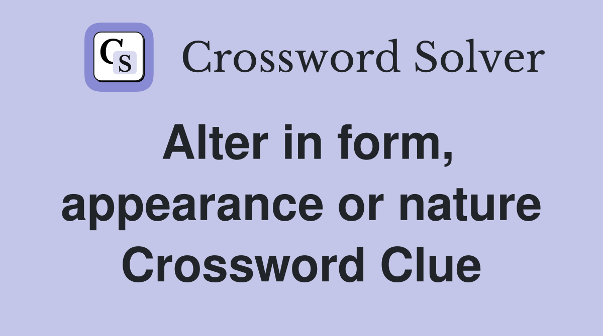 inner nature crossword clue