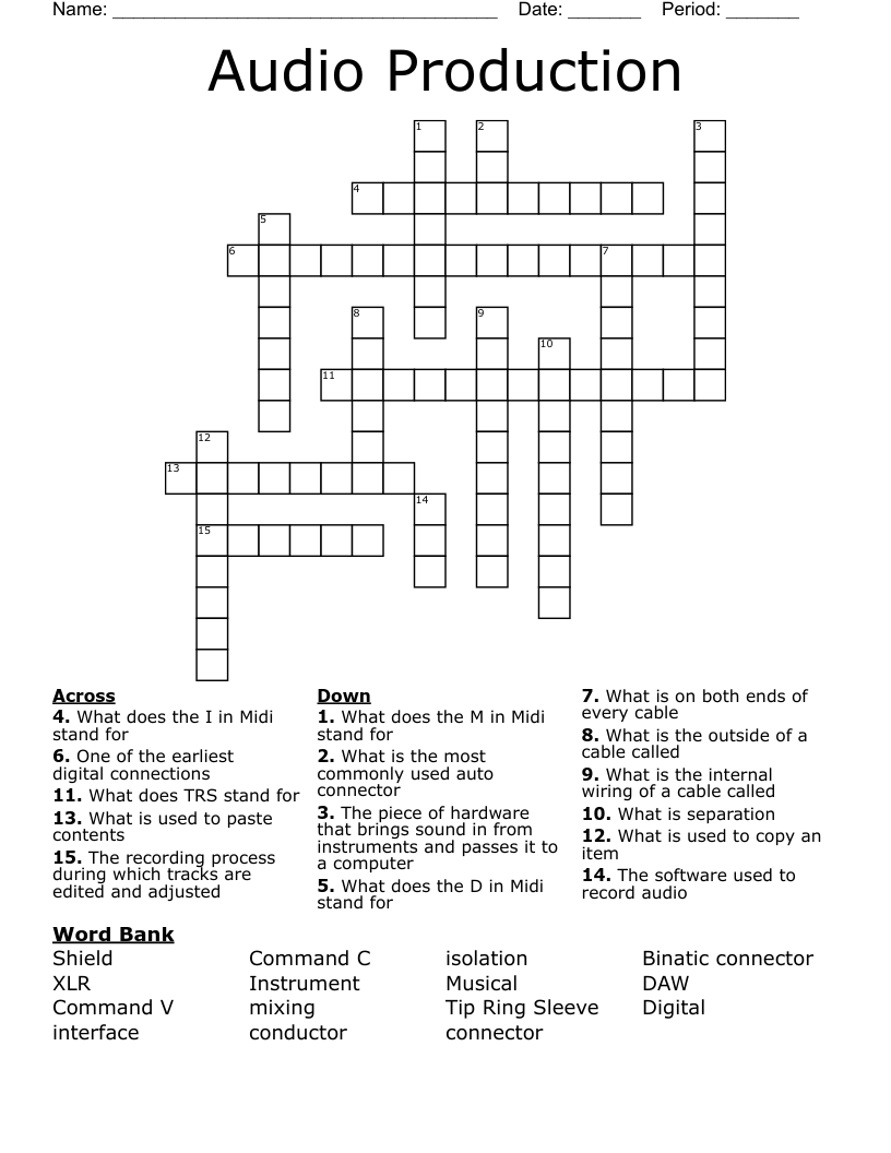 internet audio crossword clue