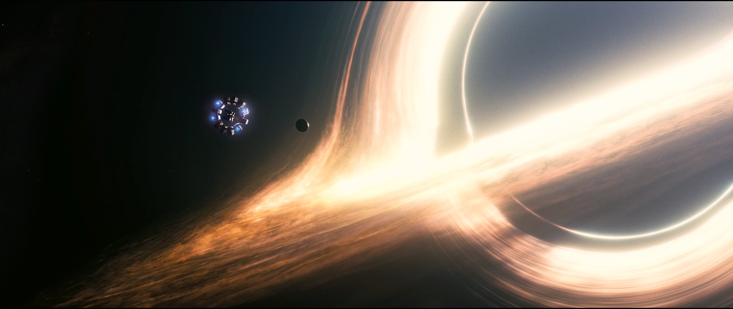 interstellar black hole scene 4k