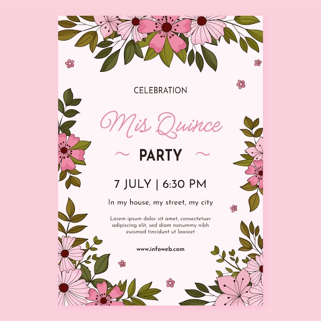 invitacion de cumpleaños mujer para editar