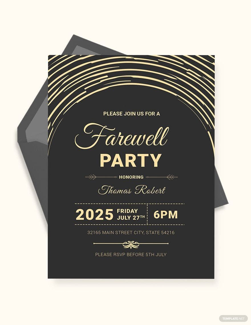 invitation card design for farewell party