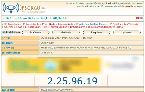 ip adresinden telefon numarası bulunur mu