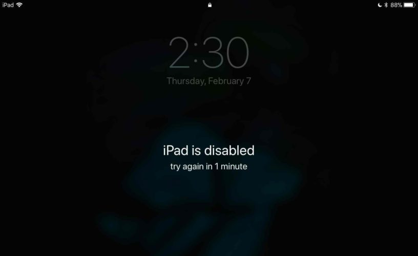 ipad locked out