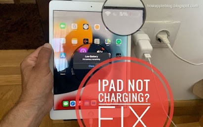 ipad says not charging but is charging slowly