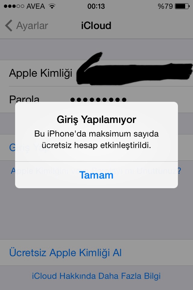 iphone maksimum sayıda hesap etkinleştirildi çözümü