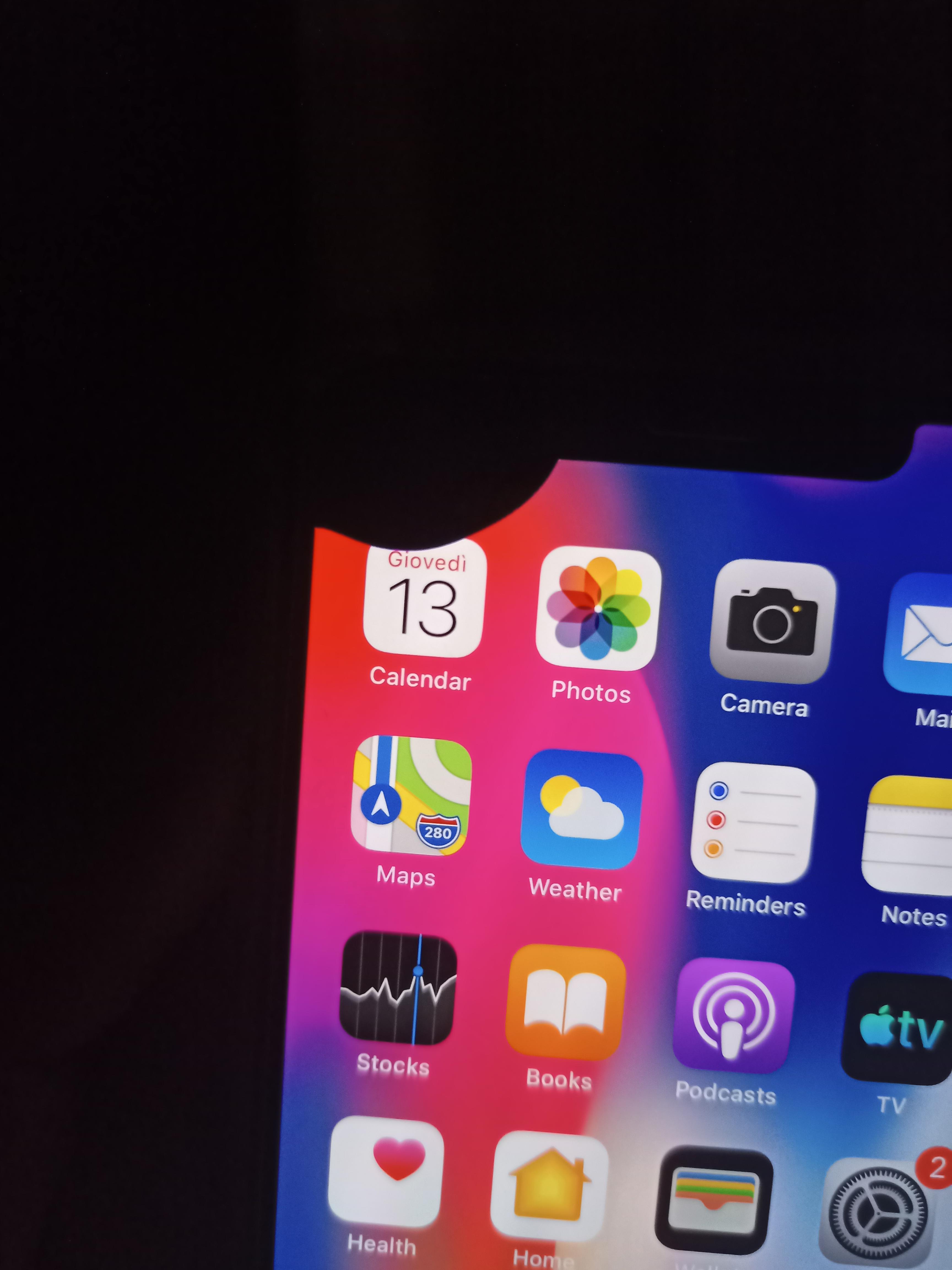 iphone x black spot on screen