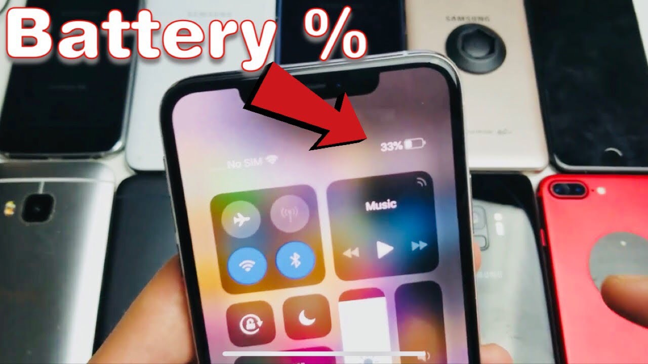 iphone xs max show battery percentage