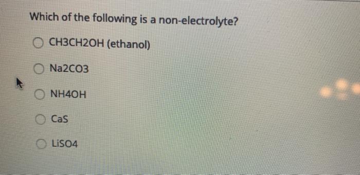 is ch3ch2oh an electrolyte