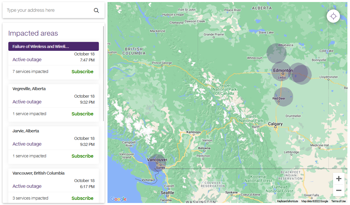 is telus internet down