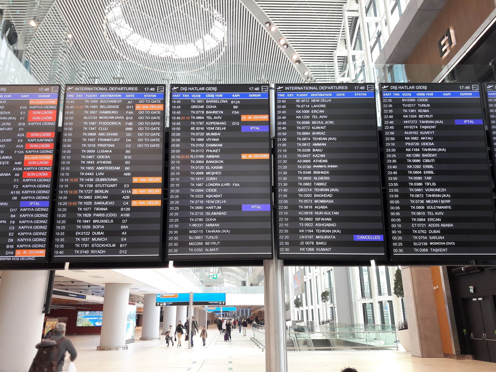 istanbul airport arrival times