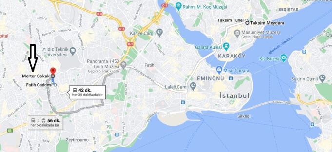 istanbul merter map