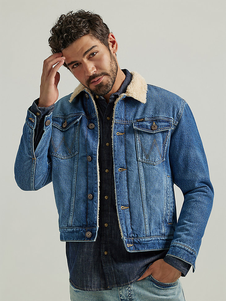 jean jacket with sherpa lining men