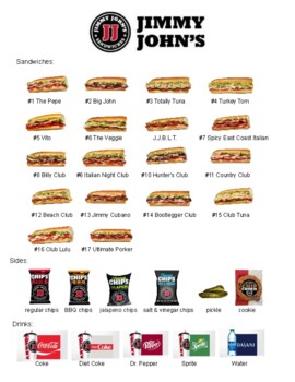 jimmy johns menu