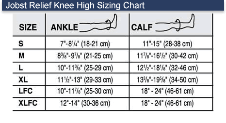 jobst size chart