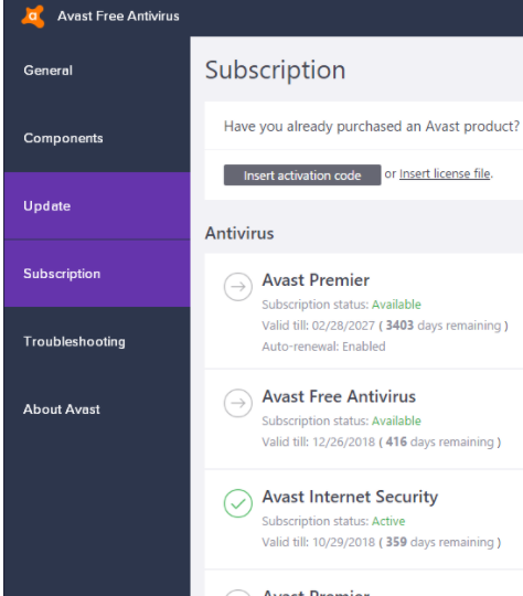 key avast free antivirus 2018