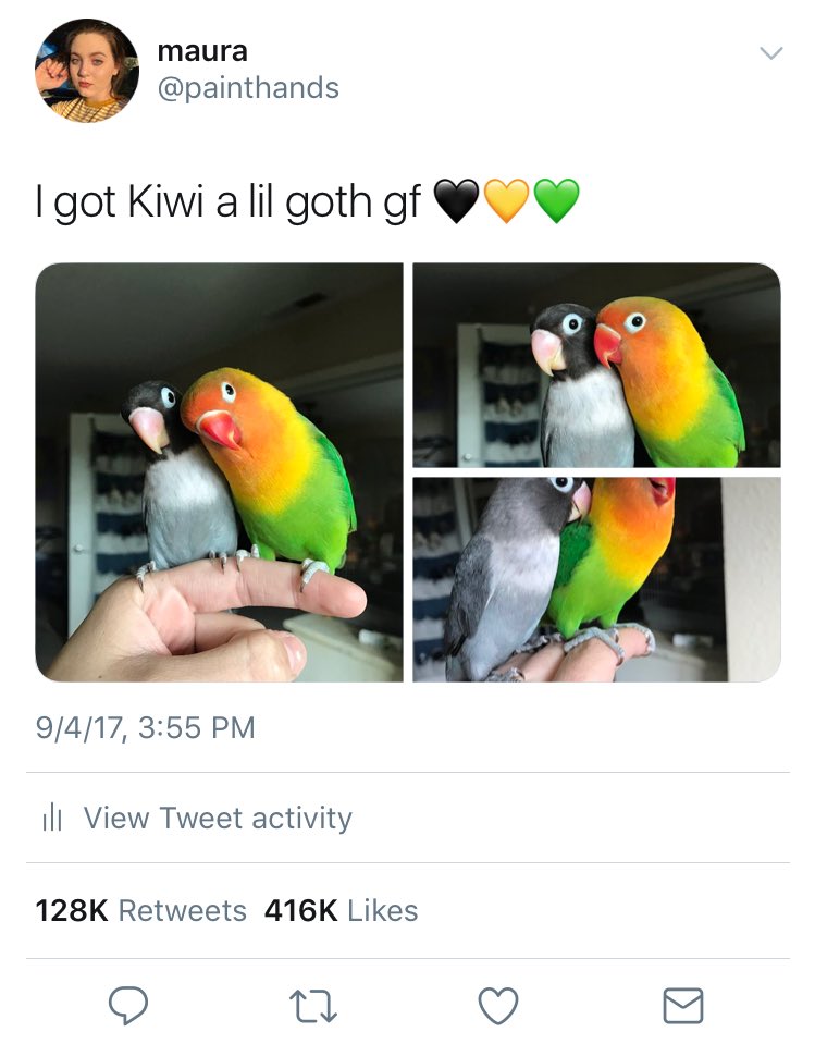 kiwi and his goth gf