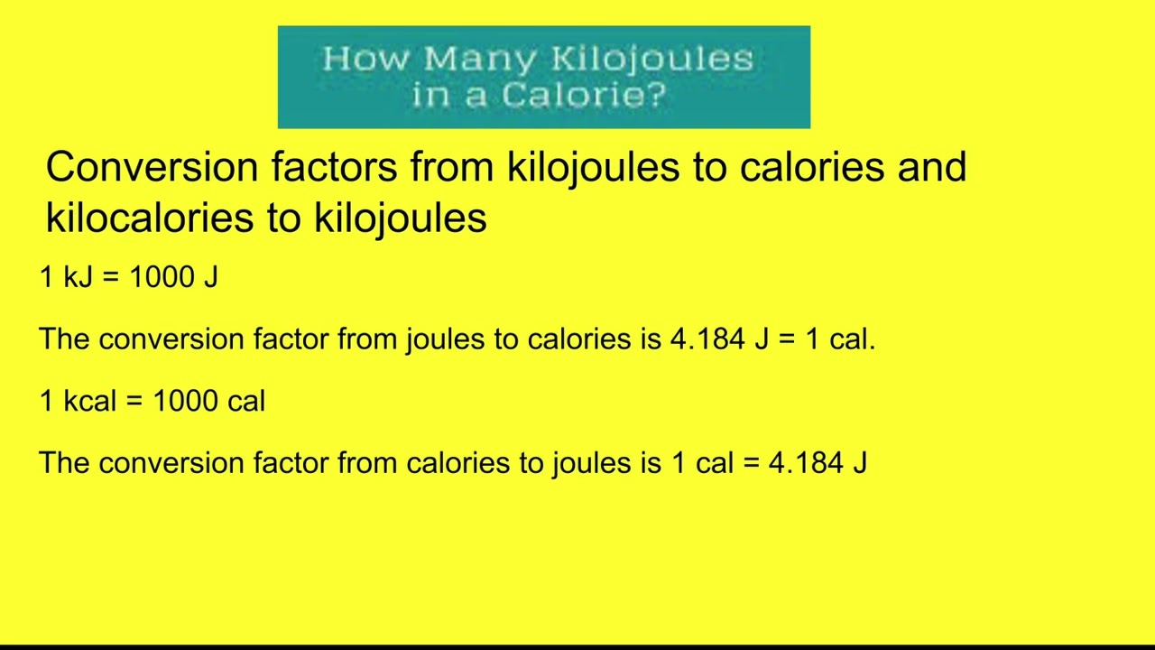 kj to kcal