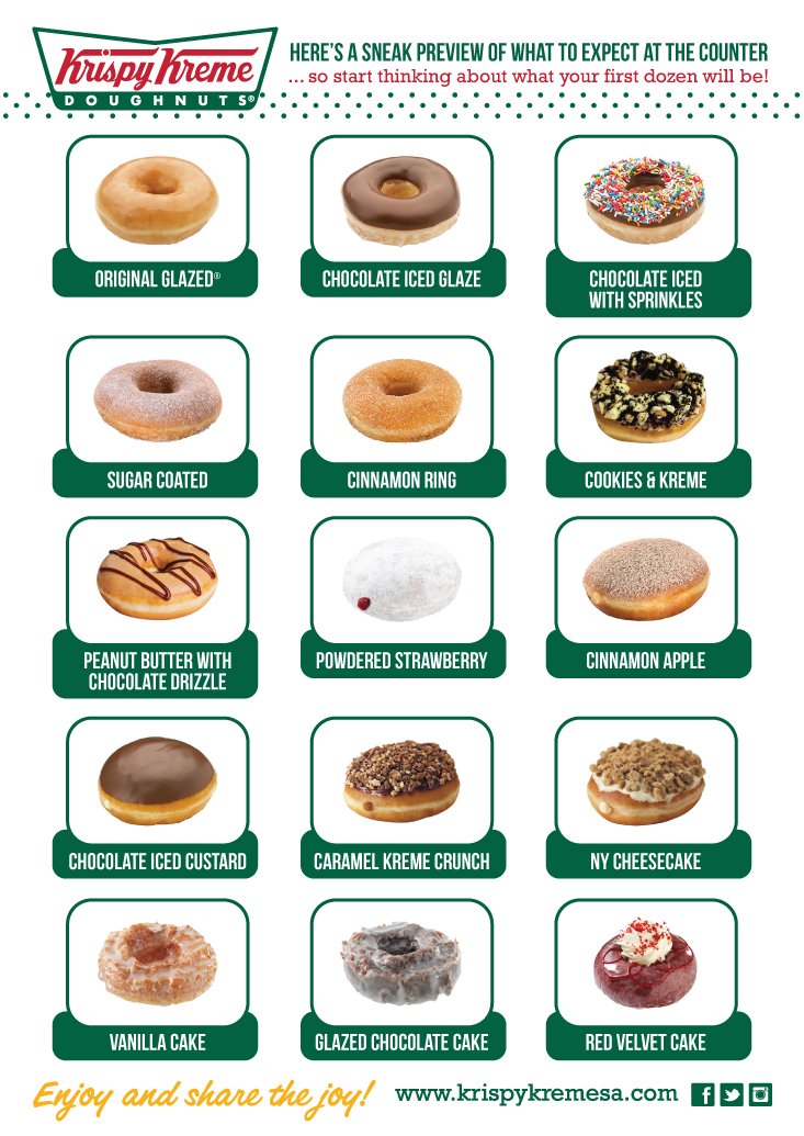 krispy kreme menu