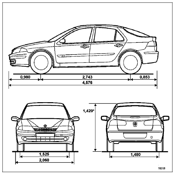 largeur laguna 3