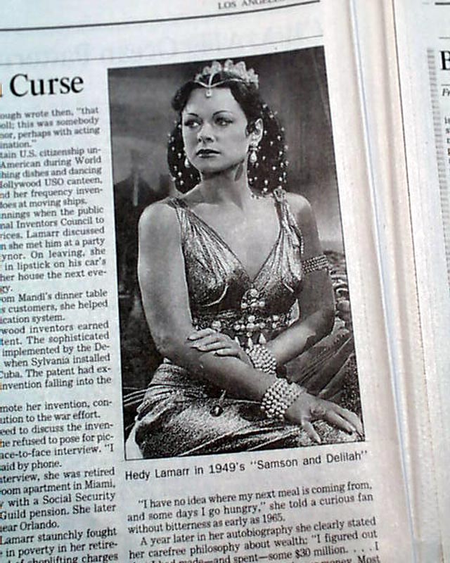 last photo of hedy lamarr