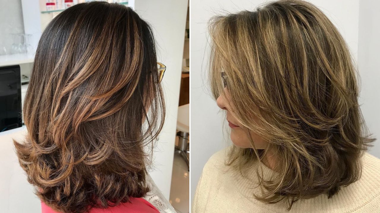 layered medium length hair