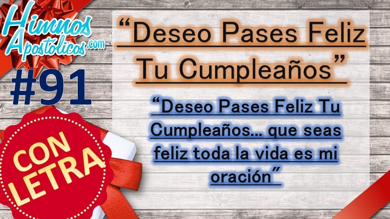 letra del canto deseo pases feliz tu cumpleaños