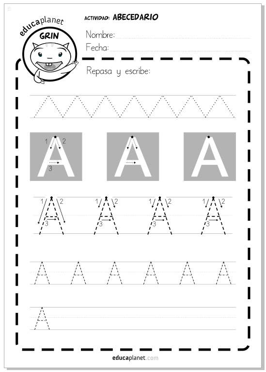 letras preescolar para imprimir