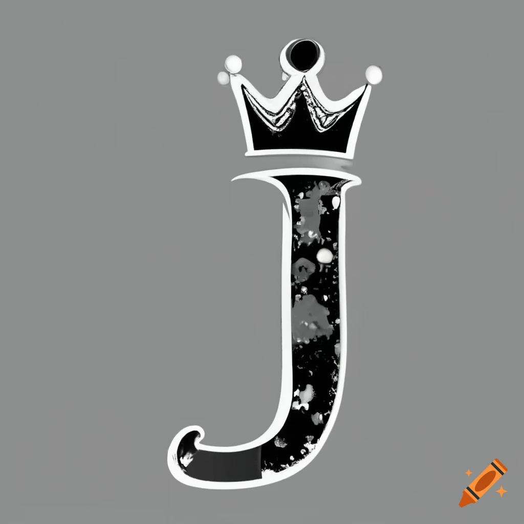 letter j with a crown on top