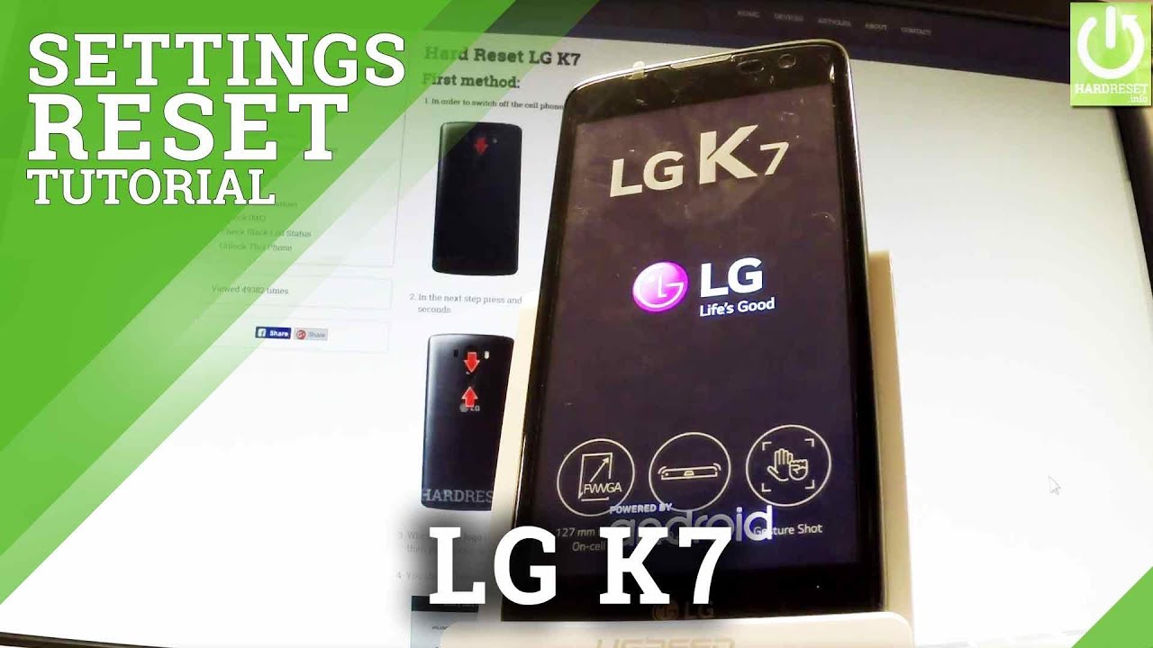 lg k330 hard reset