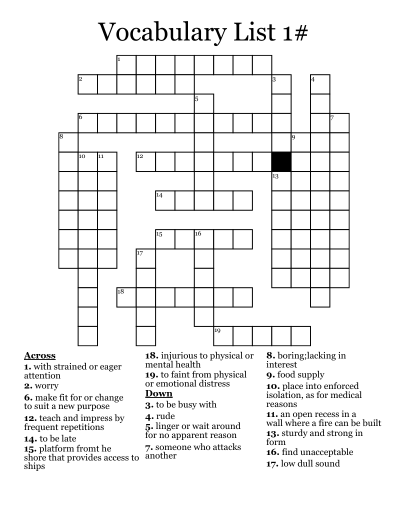 linger crossword