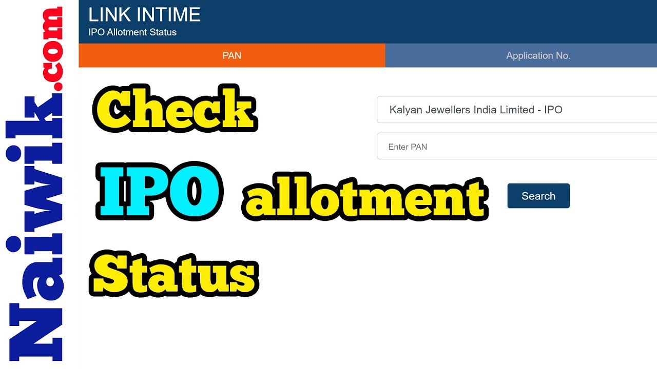 link intime ipo allotment status