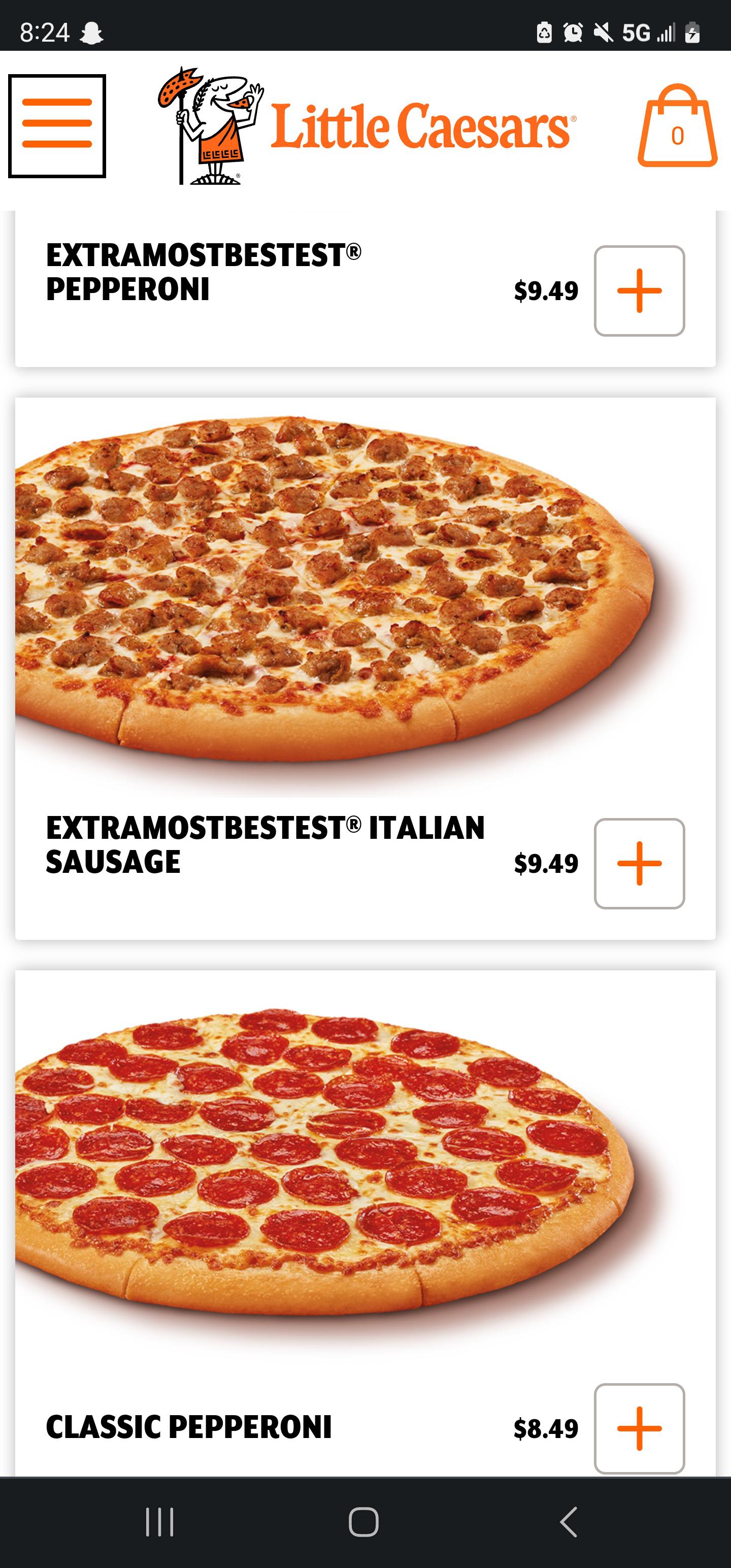 little caesars pizza prices